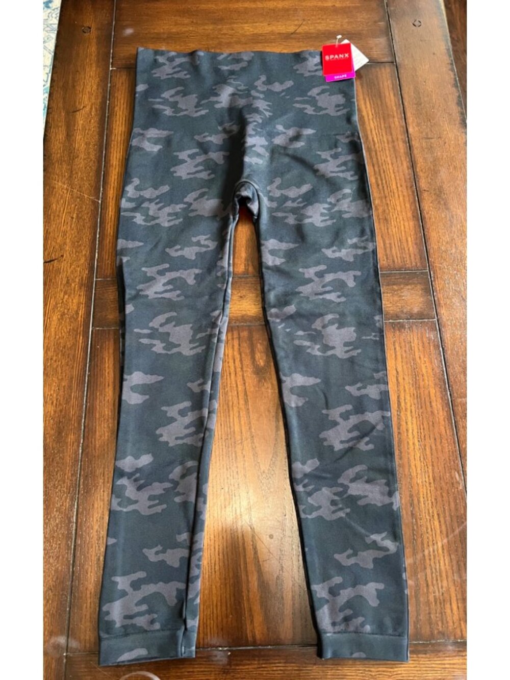 Spanx Look at Me Now Seamless Cropped High Rise Leggings Black/Gray Camo 2X NEW